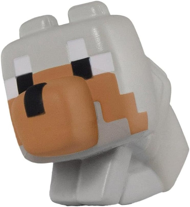 Just toys Minecraft Mega SquishMe Tamed Wolf, Gray, standard size, JTMIN-3588