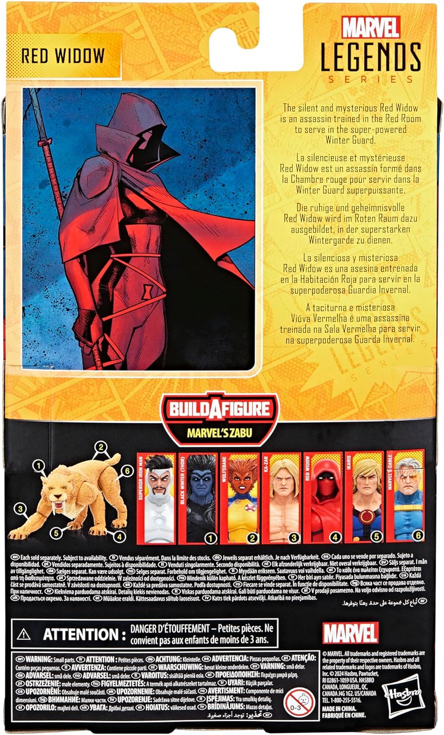 Marvel Legends Series - Viuda Roja - Figura de acción Coleccionable Inspirada en los cómics de 15 cm con Pieza de Figura para armar