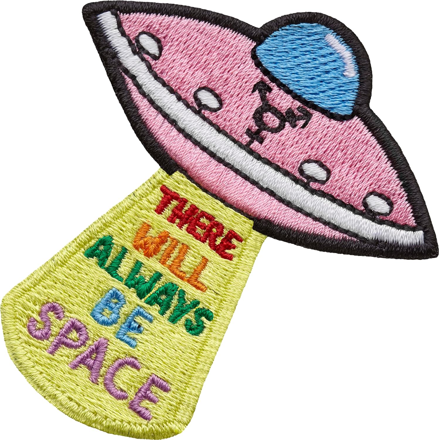 Moleskine Patch Sticker for Notebook or Diary, Personalised Stickers Pride Space Patch, There Will Always Be Space Designed by Artist Ashton Attzs, Size 5x5cm