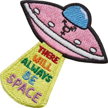 Moleskine Patch Sticker for Notebook or Diary, Personalised Stickers Pride Space Patch, There Will Always Be Space Designed by Artist Ashton Attzs, Size 5x5cm