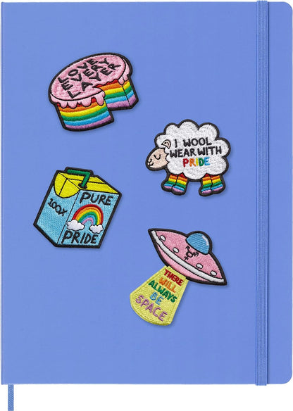 Moleskine Patch Sticker for Notebook or Diary, Personalised Stickers Pride Space Patch, There Will Always Be Space Designed by Artist Ashton Attzs, Size 5x5cm