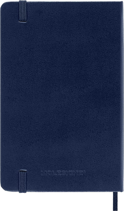 Moleskine Weekly Planner, Weekly Agenda with Space for Notes 12 Months 2025, Hard Cover and Elastic Closure, Sapphire Blue Color, Large Format 13x21 cm