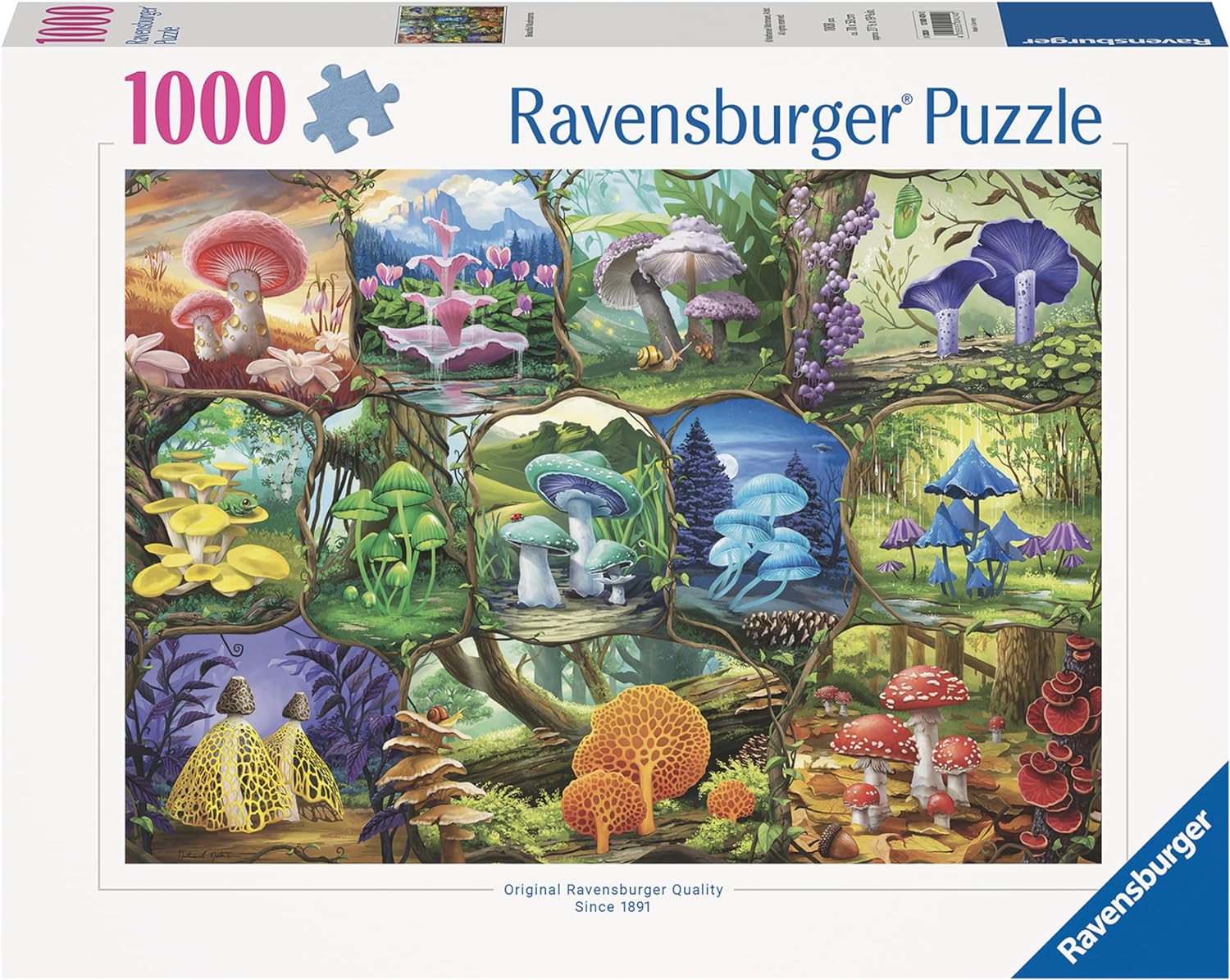 Ravensburger Puzzle 2D 1000 elementów: Piekne grzyby, Nowy Design