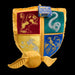 NOBLE Hogwarts Shield Plush With Golden Snitch 36Cm