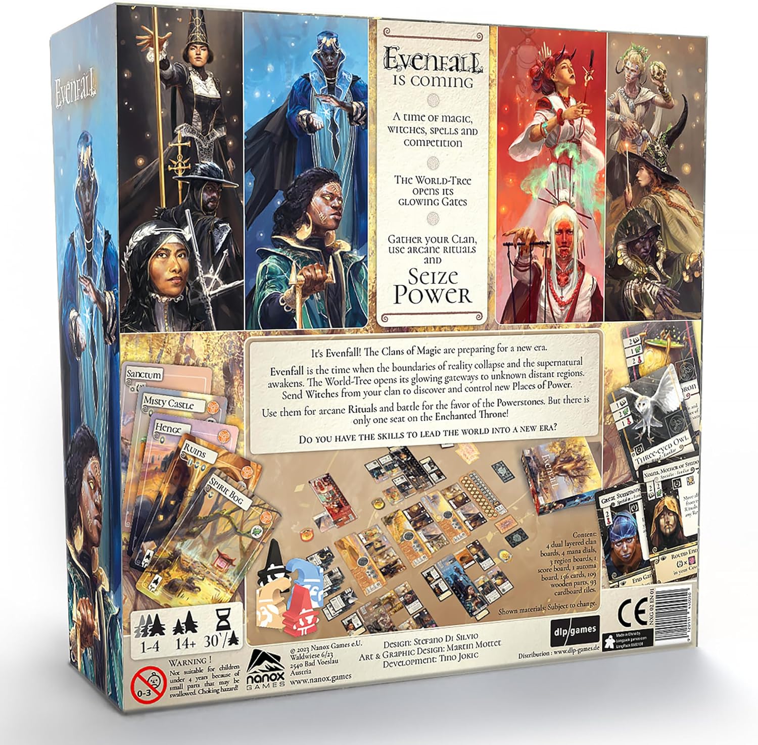 Evenfall - Strategy Board Game, Engine-Builder Card Game, Boundaries of Reality & Supernatural Dissolve, Ages 14+, 1-4 Players, 60+ Minutes