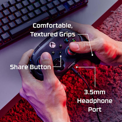 HyperX Clutch Gladiate – Wired Controller, Officially Licensed by Xbox, Dual Trigger Locks, Programmable Buttons, Dual Rumble Motors