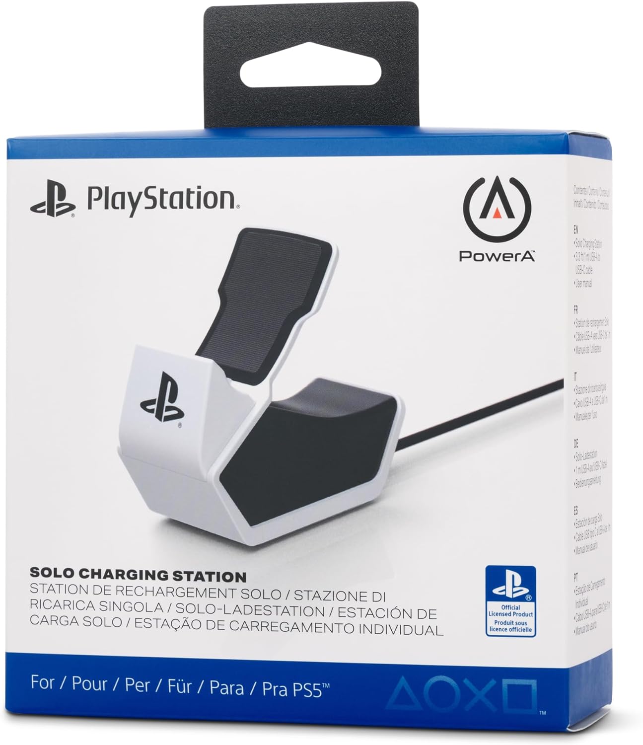 PowerA Single Charging Station for PS5 Dualsense Wireless Controllers, PlayStation Charging Dock, USB Powered with 1m Cable, LED Light Indicator, Official