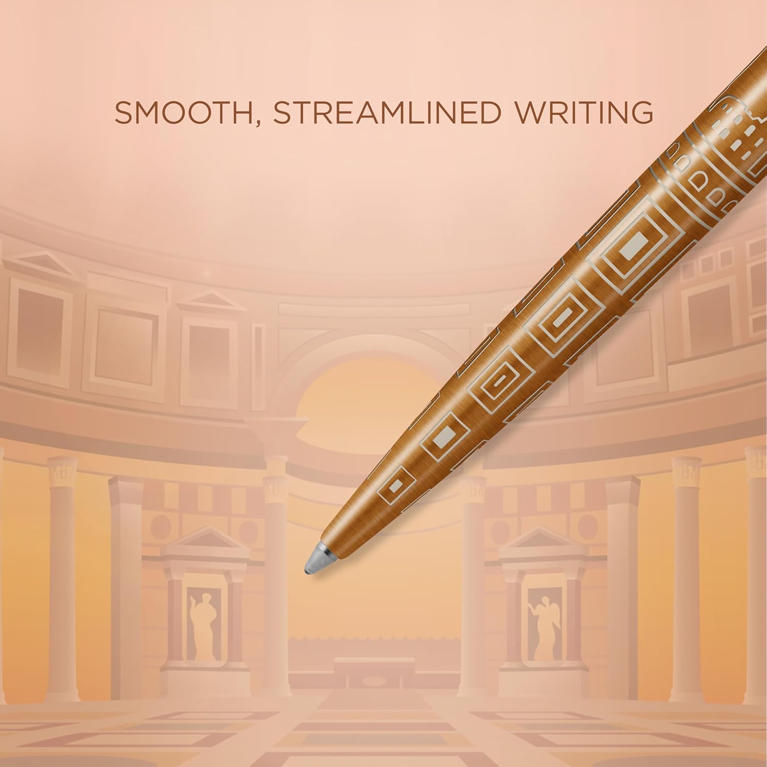 PARKER Jotter Ballpoint Pen | Special Edition | Rome Bronze CT | Medium Point with Blue Ink | Gift Box