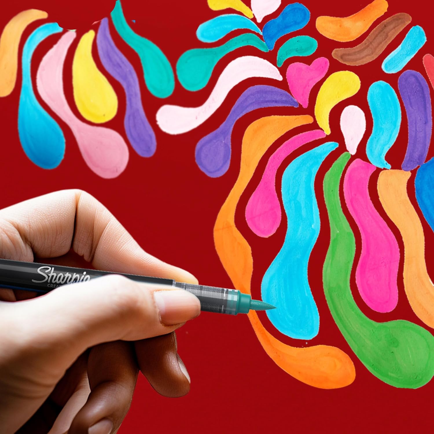 Sharpie Creative Markers, Water-Based Acrylic Markers, Bullet Tip, Assorted Colors, 2 Pieces