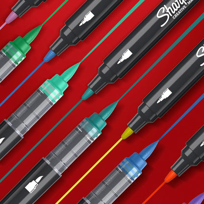Sharpie Creative Markers, Water-Based Acrylic Markers, Bullet Tip, Assorted Colors, 2 Pieces