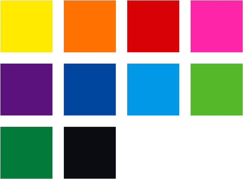 STAEDTLER 4320 MC10 Stick Rainbow Ballpoint Pen - Assorted Colours (Pack of 10