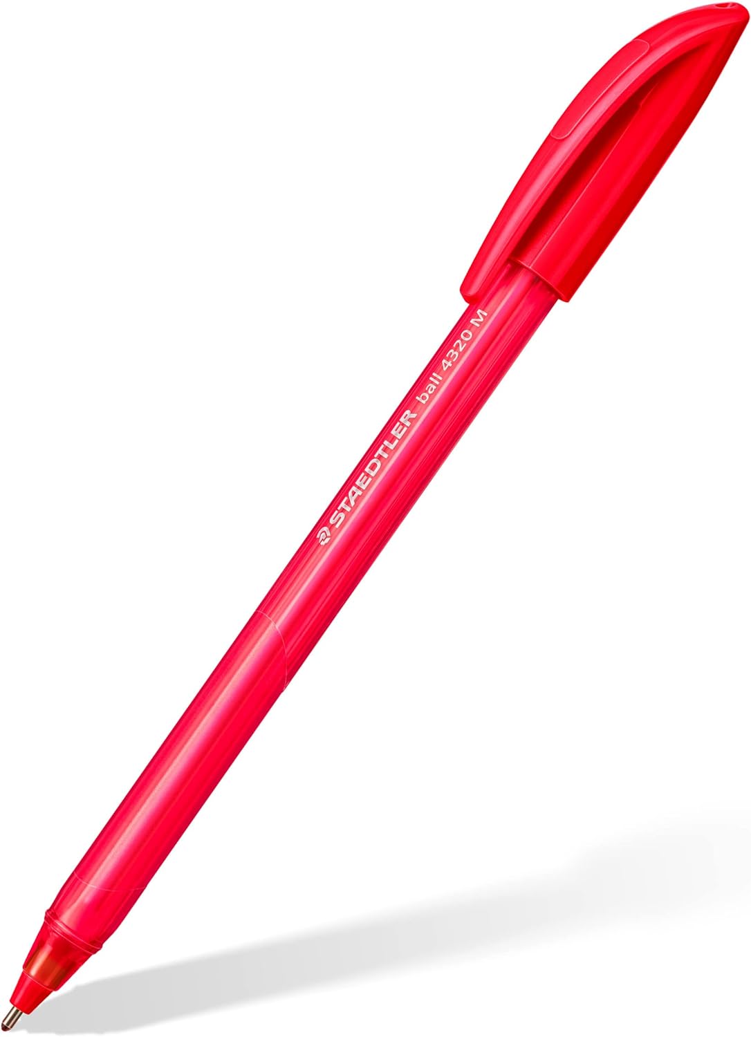 STAEDTLER 4320 MC10 Stick Rainbow Ballpoint Pen - Assorted Colours (Pack of 10