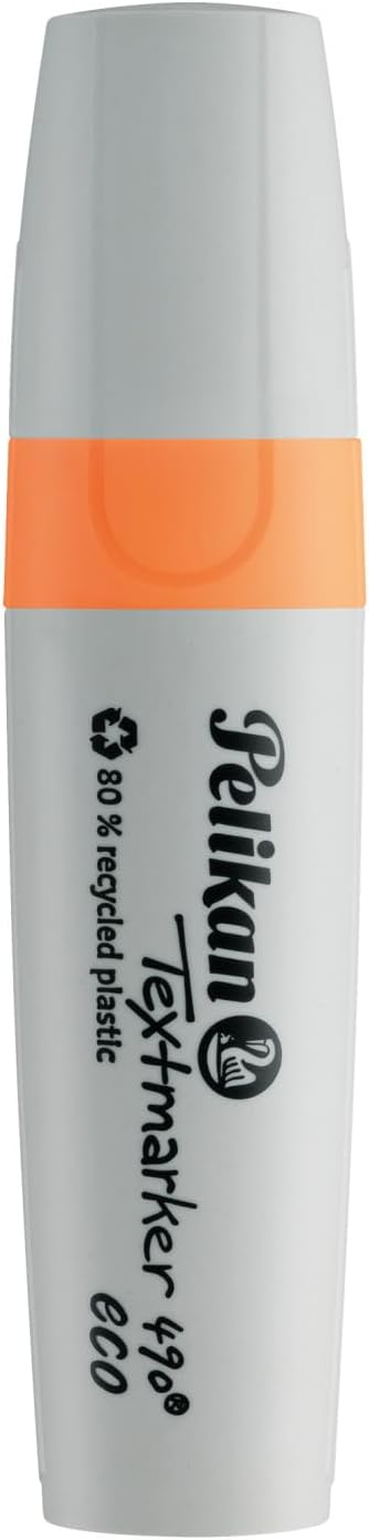 Pelikan Textmarker 490 eco, Neon-Orange, 10 Stück in Faltschachtel