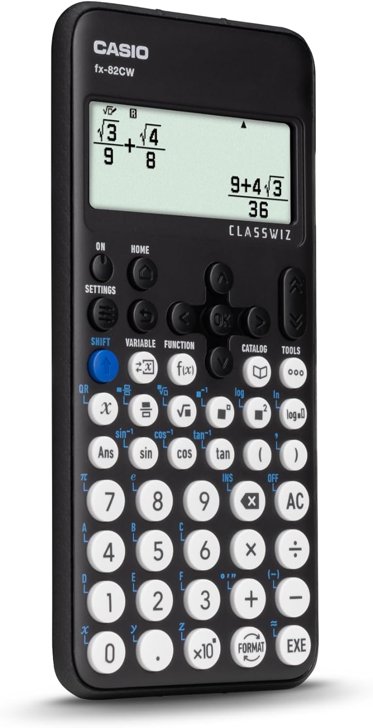 Casio FX-82CW Scientific Calculator with over 290 Functions and 4 Grayscale HD Natural Display