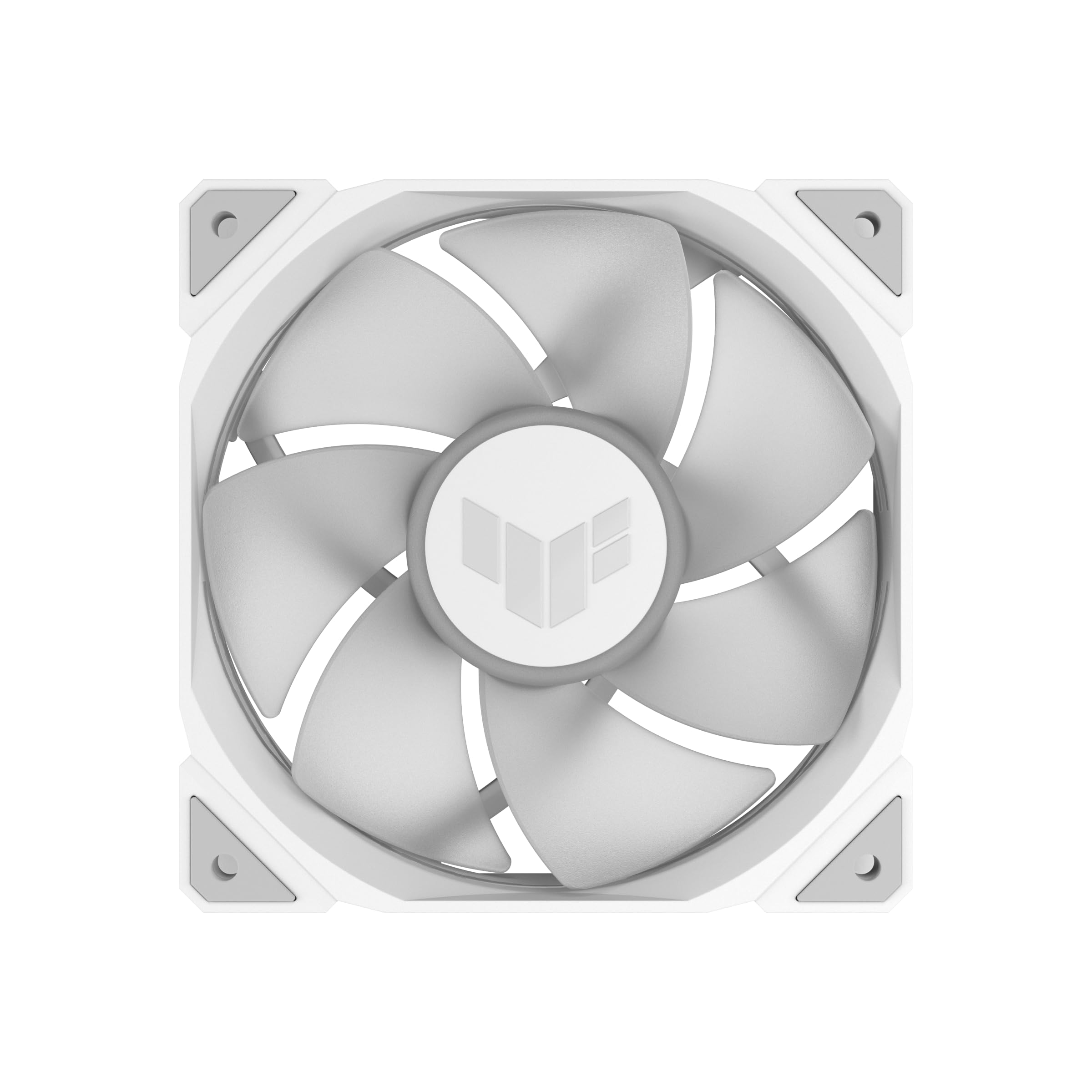 ASUS TUF GAMING TR120 FAN ARGB REVERSE WHITE Ventola Case a Pale Invertite, Spessore 28 mm, Pressione Statica 3,3 mm H2O con Flusso d'aria Elevato, Design Doppio Strato 16 LED RGB, 1 Pezzo, Bianco