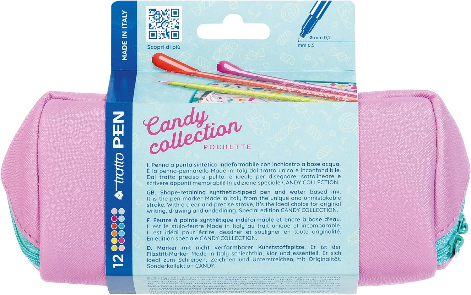Tratto PEN Candy Collection cosmetic bag 12 pcs
