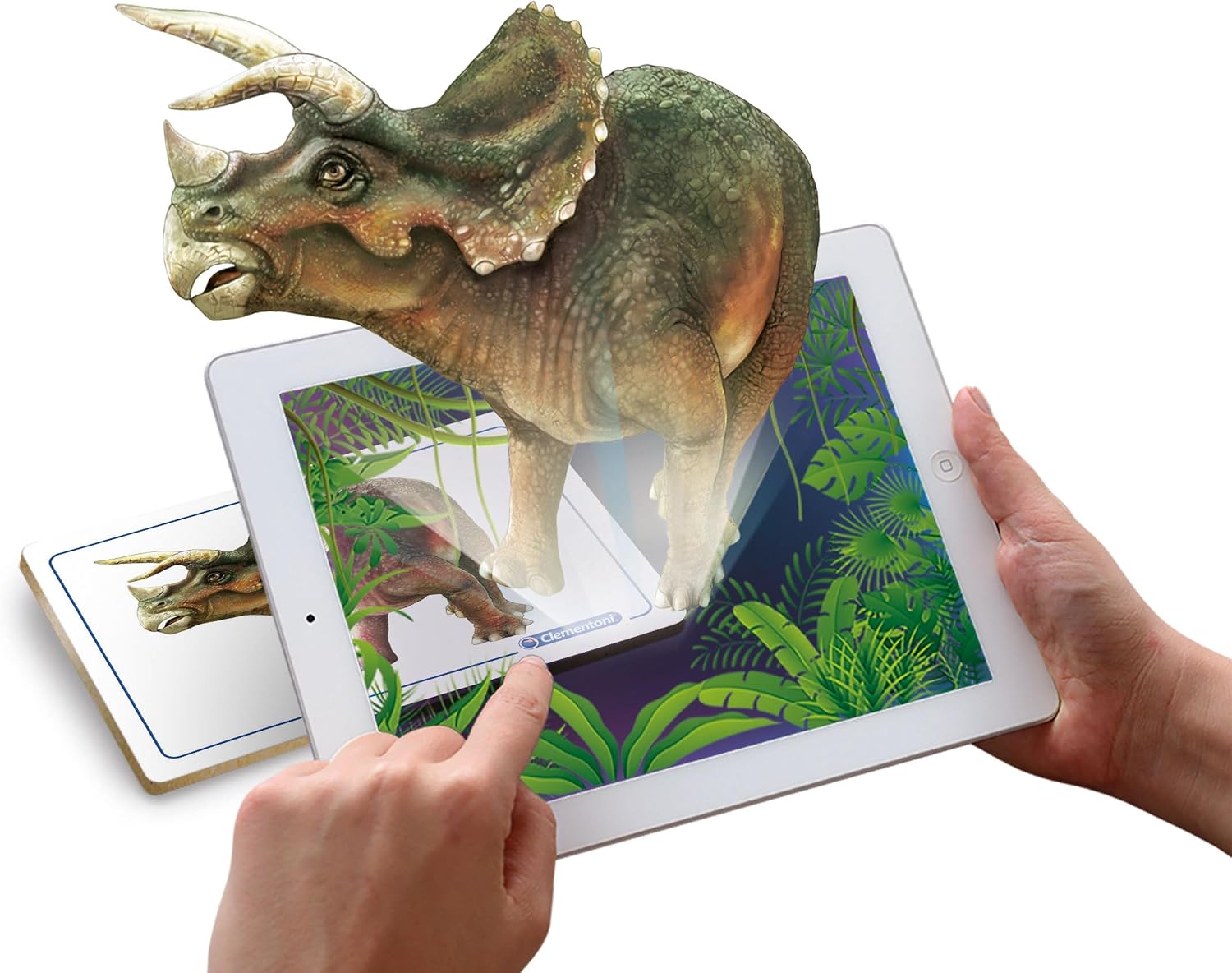 Clementoni - Science Lab Archaeogio Game Triceratopo Dinosaur, Fossil Set for Digging and Assembling Paleontology, Scientific Game 7 Years, in Italian, Made in Italy