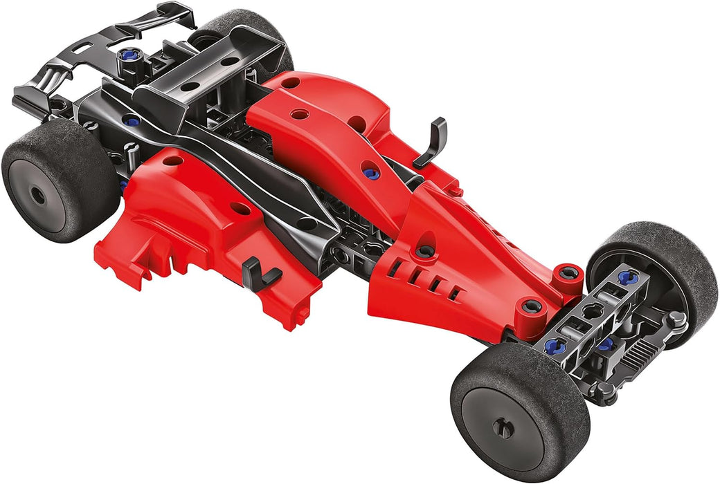 Clementoni - Supercar Model Kit - Racing Car - Science and Game Build, Car F1 Red for Building, Mechanics for Children 8 Years, Made in Italy, 19369