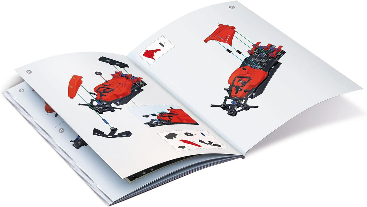 Clementoni - Supercar Model Kit - Racing Car - Science and Game Build, Car F1 Red for Building, Mechanics for Children 8 Years, Made in Italy, 19369