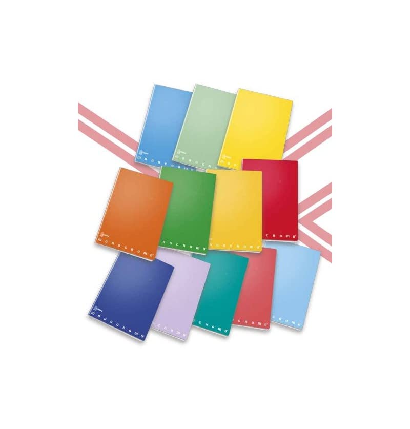 Pigna Maxi monocromo alta foliación 50FF papel 100 g paquete de 5 cuadernos 0Q (cuadros con margen