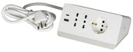 Multip Scrivania Usb+Int Bianco