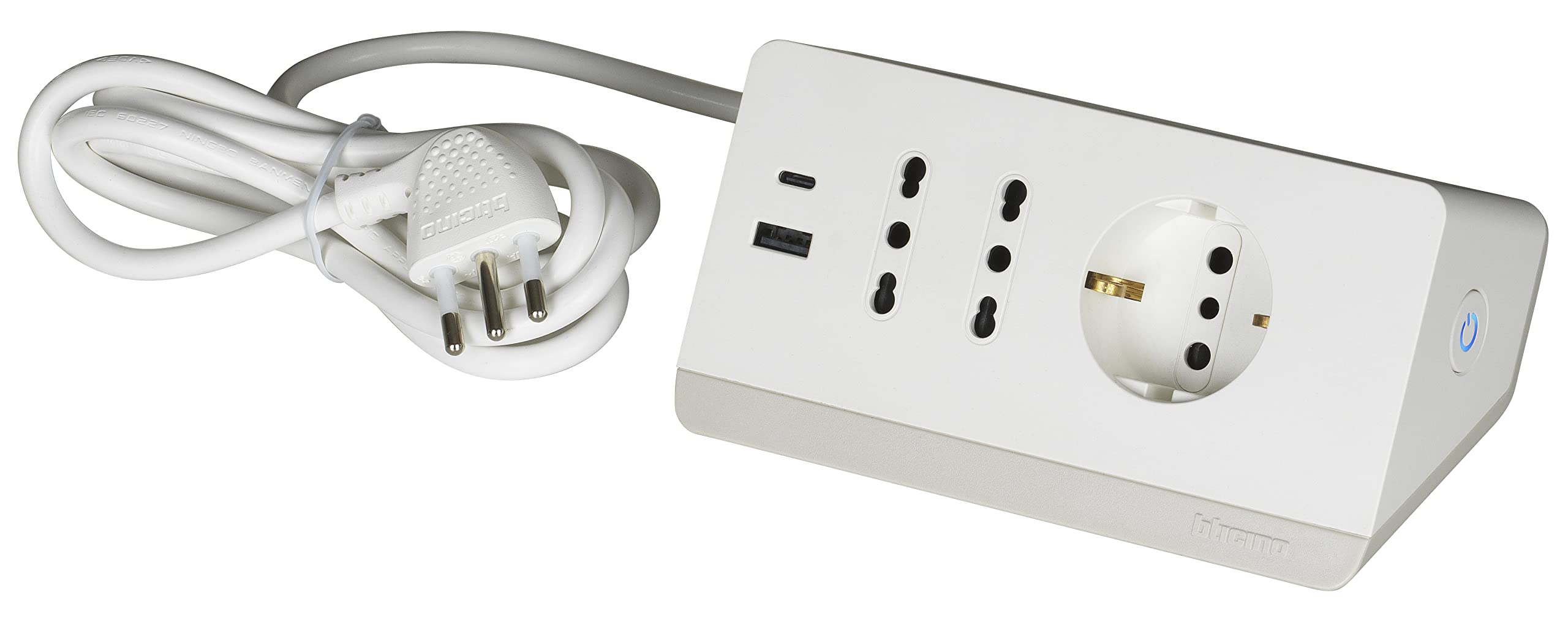 Multip Scrivania Usb+Int Bianco
