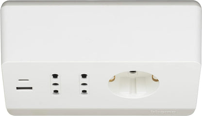 Multip Scrivania Usb+Int Bianco