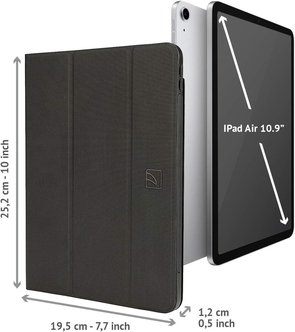 Tucano Protective Case compatible with 10.9” iPad Air 2020, Apple Pencil slot for Charging