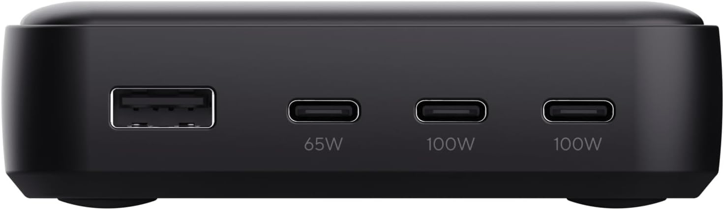Trust Maxo 100W Multipresa USB C, Caricatore USB-C x3 USB-A x1, Caricatore USB Multiplo, Cavo di Alimentazione 1,5 m, Hub Stazione di Ricarica USB Multipla per iPhone Samsung Galaxy Tablet Laptop