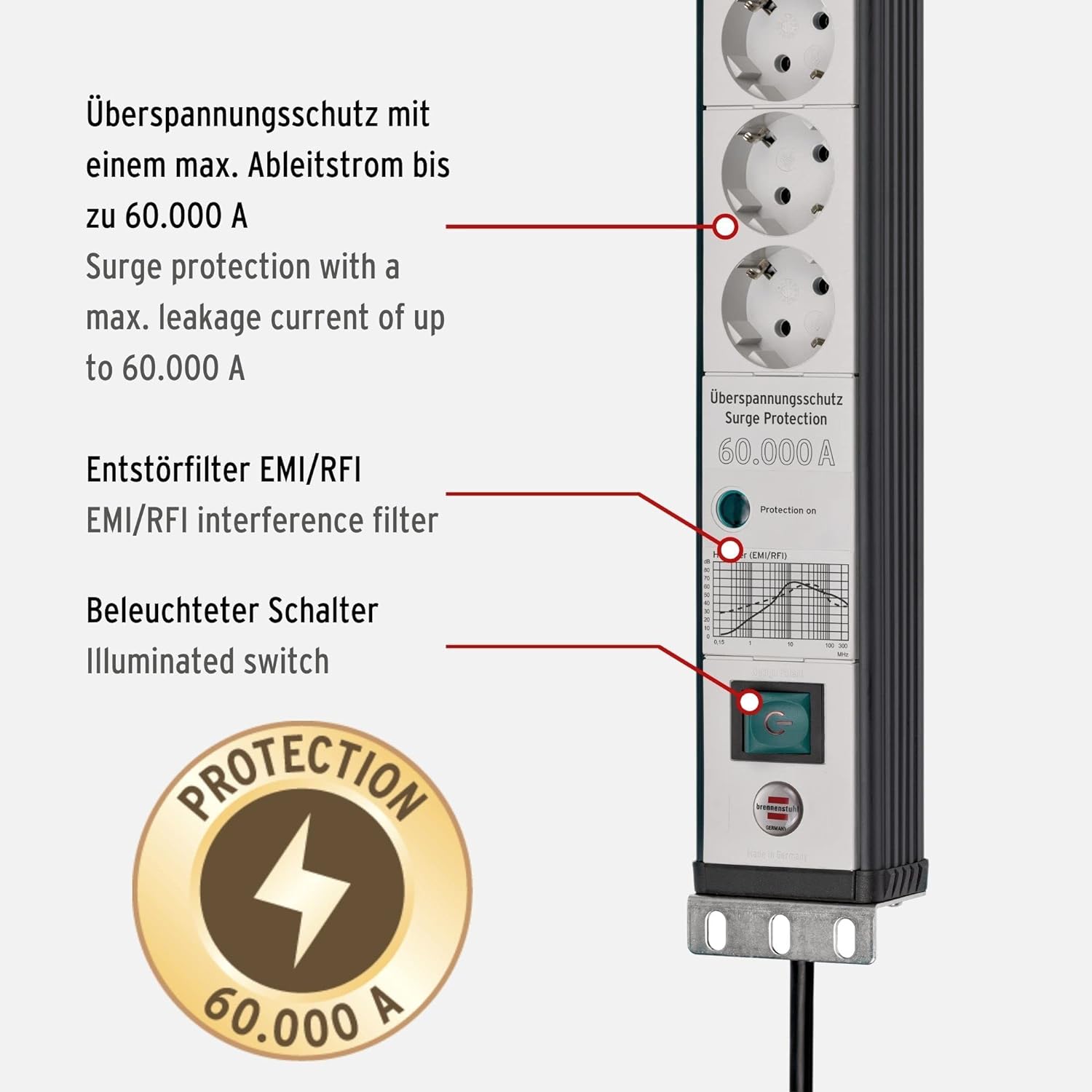 Brennenstuhl Steckdosenleiste Premium-Line 6x 3m