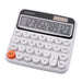 GENIE 612W 12-Digit Desktop Calculator with Dual Power (Solar and Battery) White