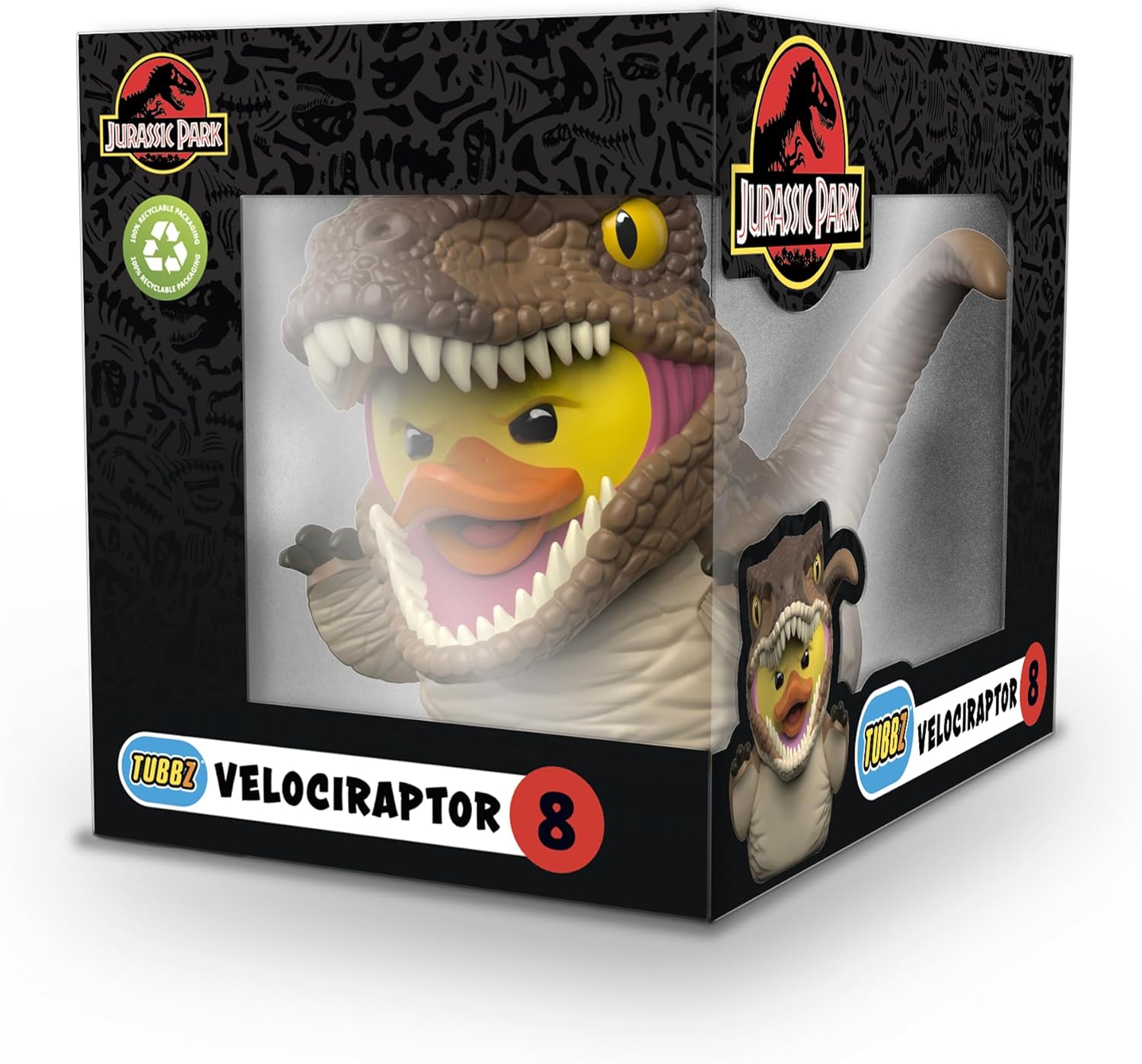 TUBBZ Boxed Edition Velociraptor Collectible Vinyl Rubber Duck Figure - Official Jurassic Park Merchandise - TV, Movies & Video Games