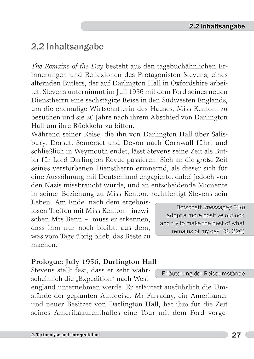 Königs Erläuterungen und Materialien, Bd.453, Was vom Tage übrig blieb