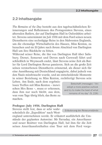 Königs Erläuterungen und Materialien, Bd.453, Was vom Tage übrig blieb