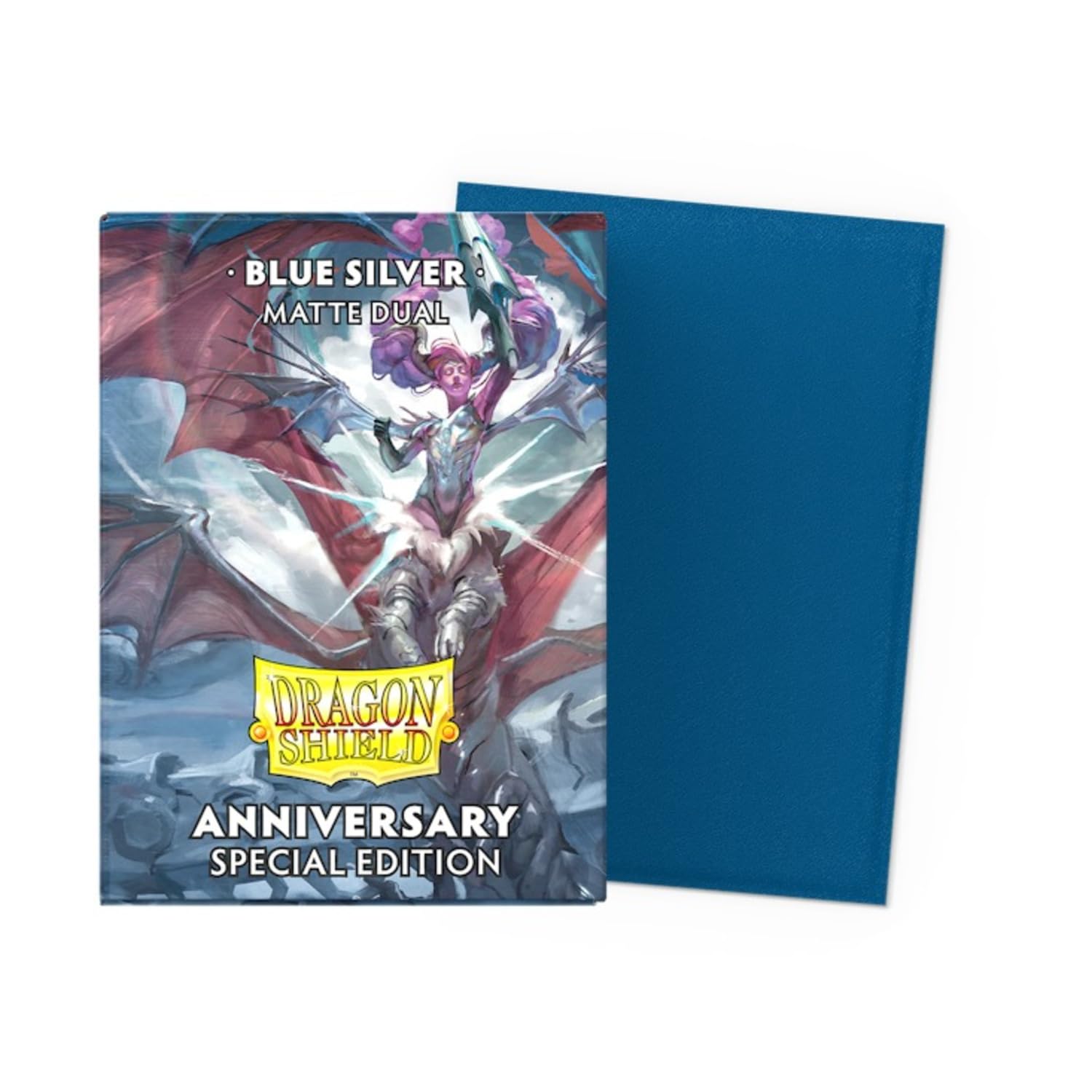 Arcane Tinmen ART15064 Dragon Shield: Matte-Blue/Silver Special Edition, Blau/Silber
