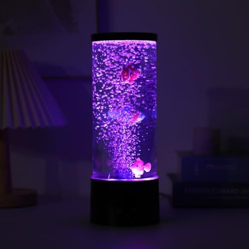 I-TOTAL - Lámpara Volcano con peces redonda 30 cm