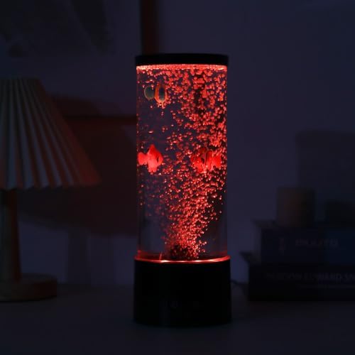 I-TOTAL - Lámpara Volcano con peces redonda 30 cm