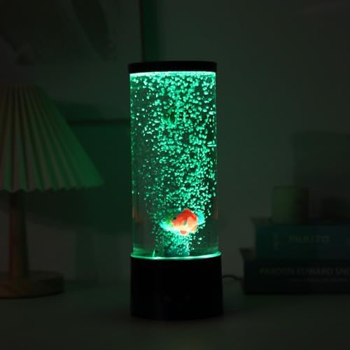 I-TOTAL - Lámpara Volcano con peces redonda 30 cm