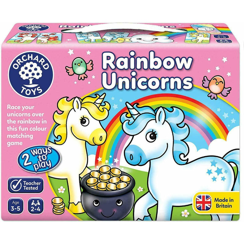 Orchard Toys Rainbow Unicorns Memory Matching Game For Learning Colours. First Board Game For 3+ Year Olds, Toddlers, Kids, Family Game. Perfect For Gifts, Party And Educational Toy One Size Single