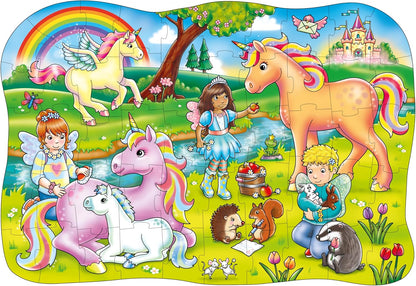 Orchard Toys Unicorn Friends Jigsaw, 50-Piece Shaped Puzzle, Includes Poster and Learning Guide, For Ages 4+, Perfect for Kids who love Unicorns