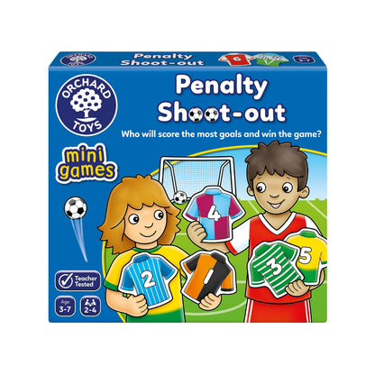 Orchard Toys Penalty Shoot out Mini Games, Travel Games for Kids to Learn Matching Pairs, Maths, Educational Game for Addition, Subtraction, Football Game, Football Gift for Boys, Girls, Age 3+
