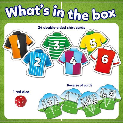 Orchard Toys Penalty Shoot out Mini Games, Travel Games for Kids to Learn Matching Pairs, Maths, Educational Game for Addition, Subtraction, Football Game, Football Gift for Boys, Girls, Age 3+