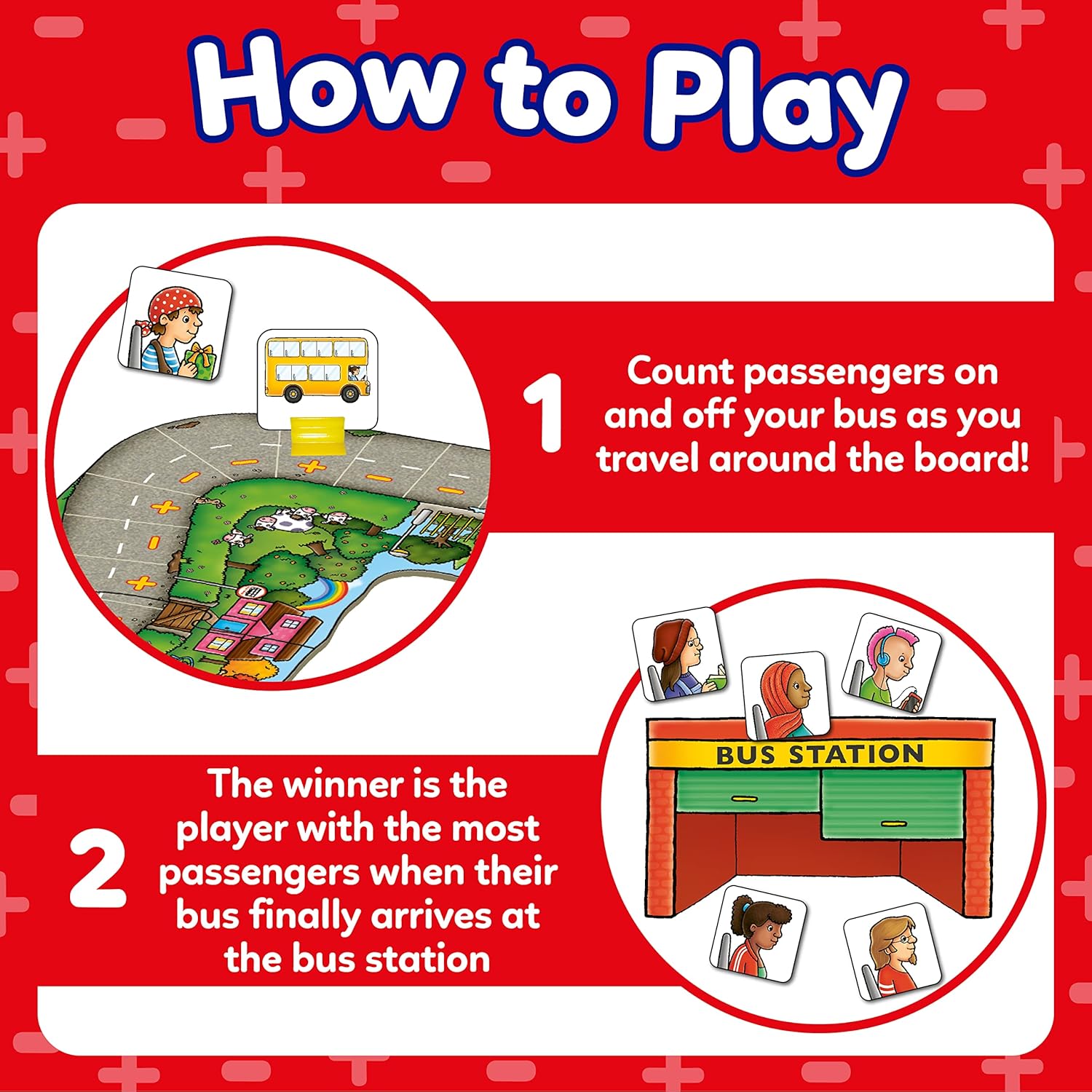 Orchard Toys Bus Stop Game, Educational Addition and Subtraction Maths Game, Teacher Tested, Perfect for Children Aged 4-8, Educational Toy Game