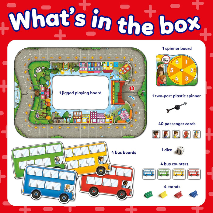 Orchard Toys Bus Stop Game, Educational Addition and Subtraction Maths Game, Teacher Tested, Perfect for Children Aged 4-8, Educational Toy Game