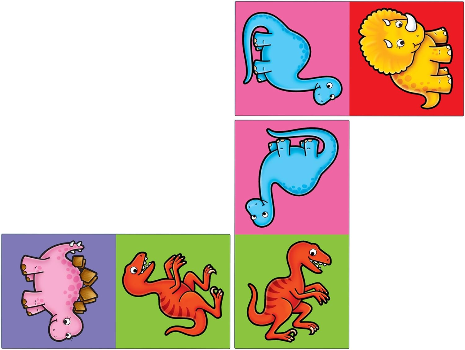 Orchard Toys Dinosaur Dominoes Mini Game, Small and Compact, Travel Game, A Fun Dinosaur Themed Domino Game, Perfect For Children Age 3-5, Ideal Stocking Filler