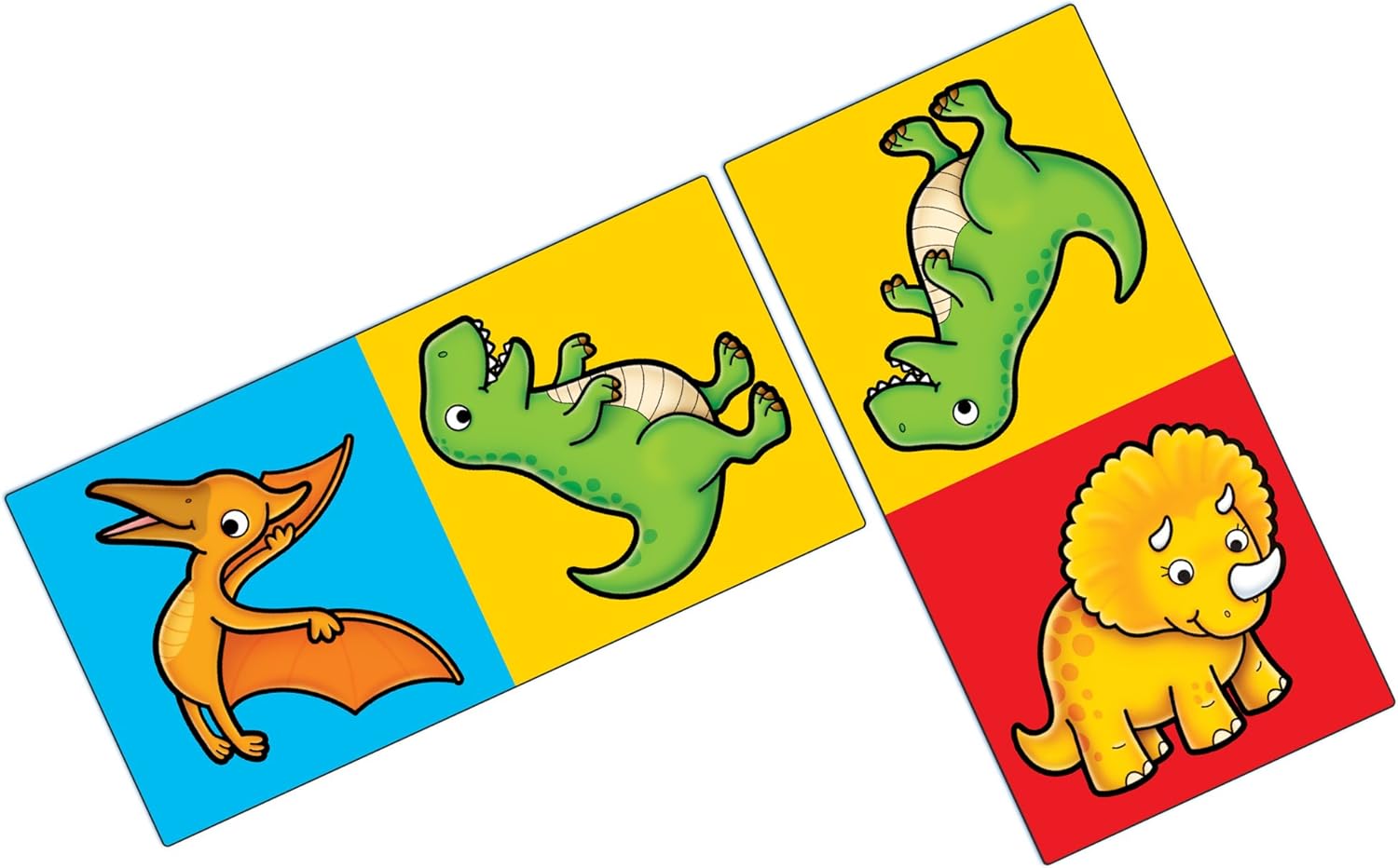 Orchard Toys Dinosaur Dominoes Mini Game, Small and Compact, Travel Game, A Fun Dinosaur Themed Domino Game, Perfect For Children Age 3-5, Ideal Stocking Filler