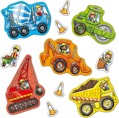 Orchard Toys Big Wheels Jigsaw Puzzle, A Collection of 4 Puzzles Featuring 4 and 8 Pieces Ideal for Little Hands, Perfect for Age 3+