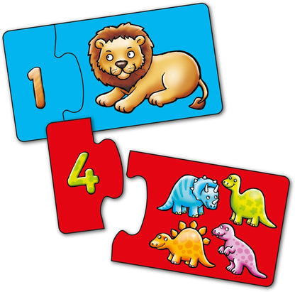 Orchard Toys Match and Count Jigsaws, Learn to Count from 1-20, Match Number and Picture, 20 in a Box, Educational, Number Skills for Kids Age 3+