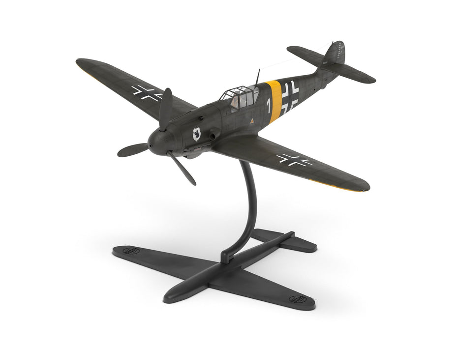 Airfix Juego de iniciación - A55014 Messerschmitt Bf109F-4 - Kit de construcción de modelo de plástico para adultos y niños de 8 años en adelante, el juego incluye calcomanías, pinturas acrílicas