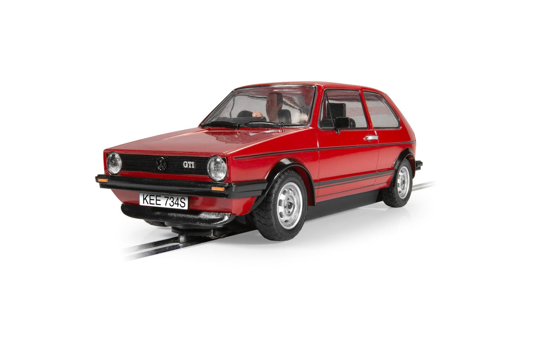 Scalextric, C4490, Volkswagen Golf GTI-Red, Slot, Cars-Street & Rally
